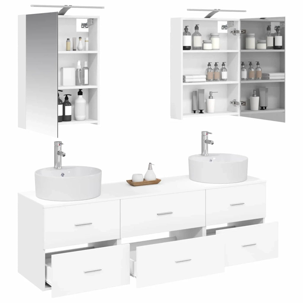 Set di mobili per il bagno 5 pcs Bianco 3406871