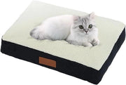Letto per Gatto con Copertura in Faux Suede e Pelle di Capra per Gabbia Medio 762 cm 71x48x10cm per adattarsi a una Gabbia di 30 pollici Medio Nero