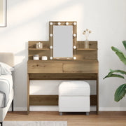 Toeletta  con LED Rovere Artigianale 100x40x130 cm