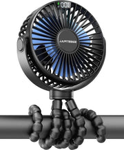 Ventilatore da Tavolo Portatile Silenzioso con Batteria 6000mAh USB Rotazionale 360° per Viaggio, Ufficio e Camping