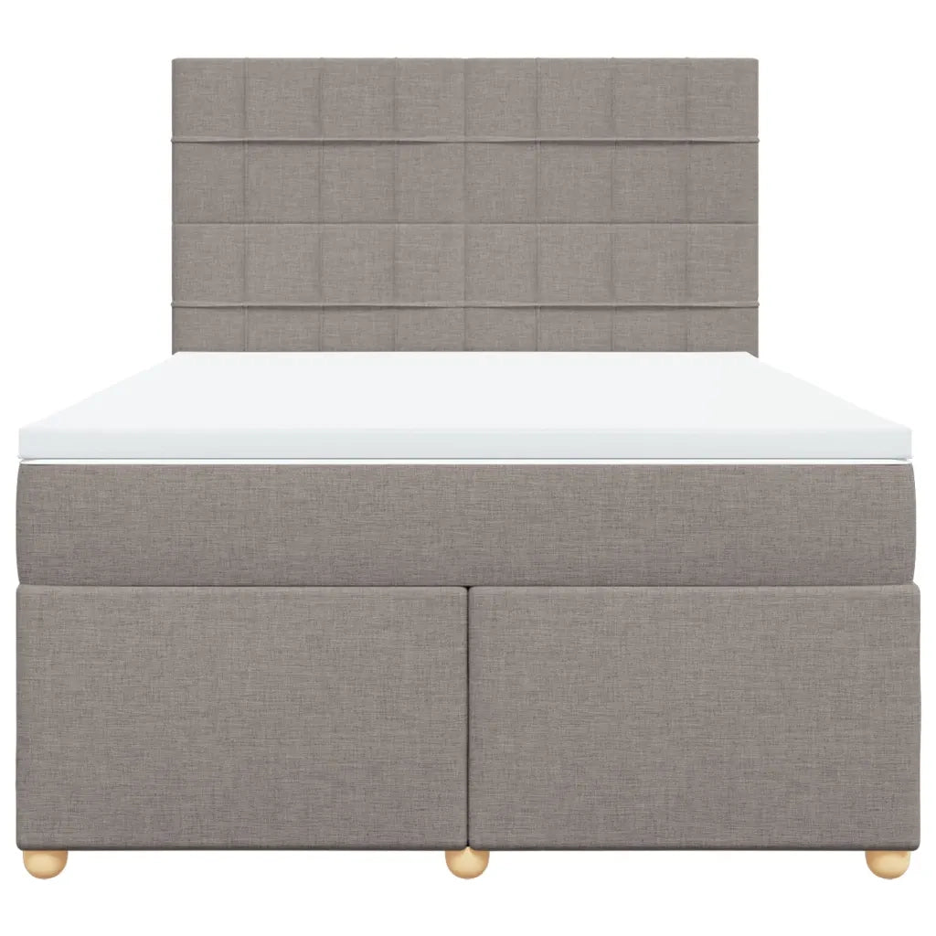 Giroletto a Molle con Materasso Tortora 140x200 cm in Tessuto