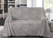 Telo Arredo Granfoulard Copritutto Salvadivano 100% Cotone Disegno Lily - Singolo - Beige