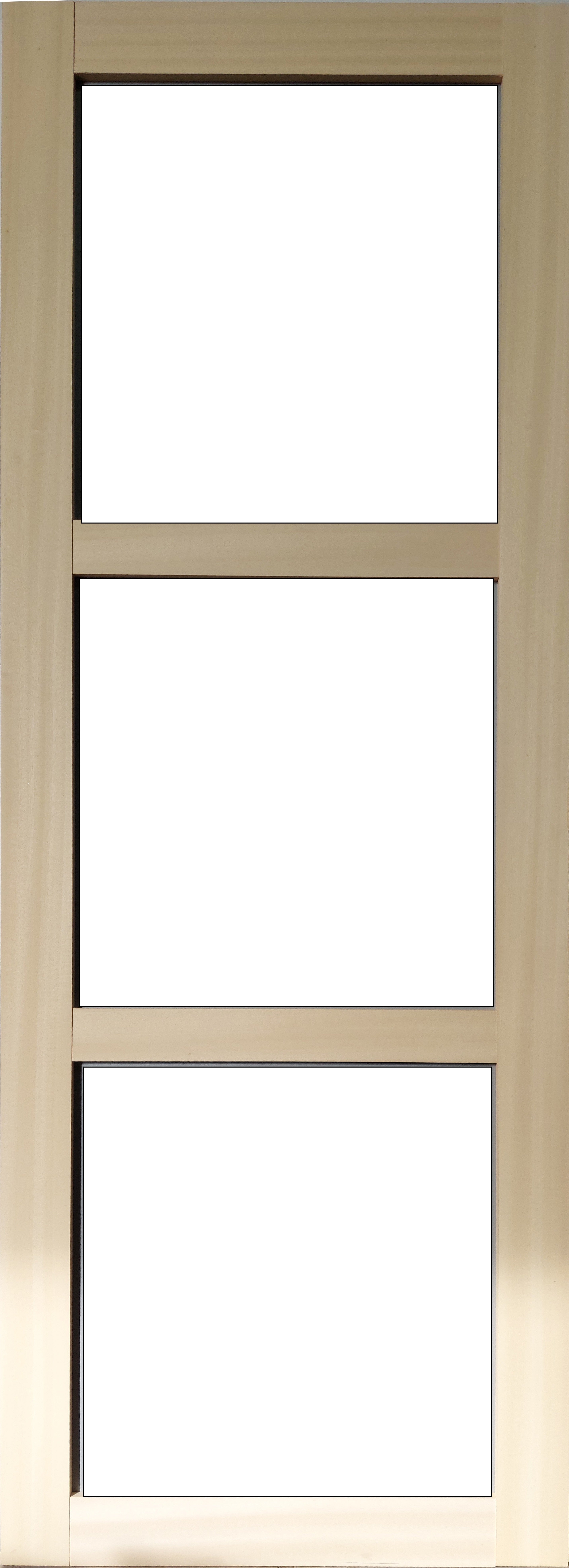 Porta scorrevole in legno Ayous Vetro trasparente H204 x L83 + Binario alluminio nero senza maniglia