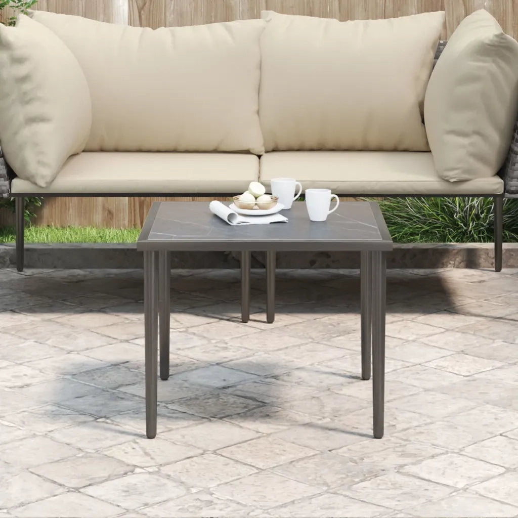 Tavolino da Giardino-Tavolo da Esterno Grigio 48x48x37 cm in Acciaio