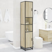 Mobile da Bagno Sonoma 35x37,5x188,5 cm in Truciolato e Metallo 3300881