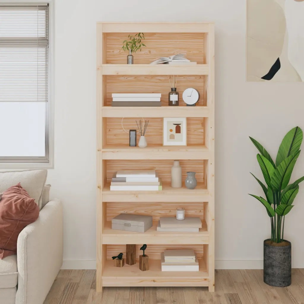 Libreria 80x35x183 cm in Legno Massello di Pino 821694