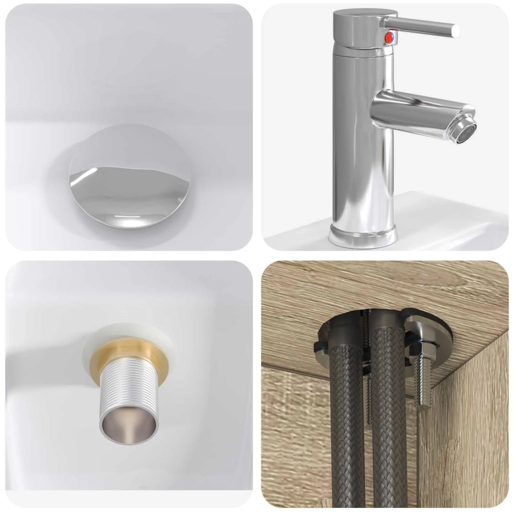 Set di mobili per il bagno 2 pz Rovere Sonoma 3403970
