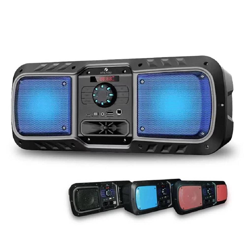 Trade Shop - Altoparlante Speaker Cassa Amplificata Bluetooth Kts-1082 Radio Fm Tf Usb Aux Mic -