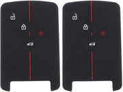 Copriporta per Chiave Autoscatoliera - 2x Silicone - Presa Antiscivolo - Protezione Completa - Adattamento Perfetto - Nero/Rosso - Copri Chiave