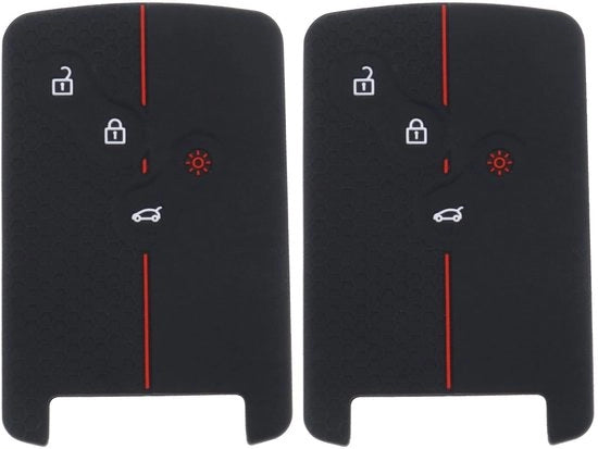 Copriporta per Chiave Autoscatoliera - 2x Silicone - Presa Antiscivolo - Protezione Completa - Adattamento Perfetto - Nero/Rosso - Copri Chiave