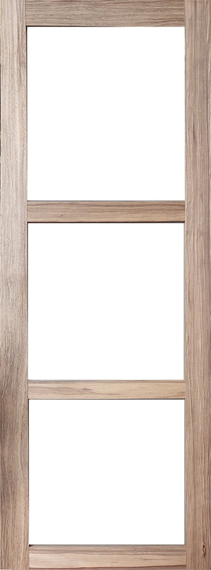 Porta Scorrevole Frake in Legno Vetro Trasparente H204 x L83 e 2 Gusci senza maniglia