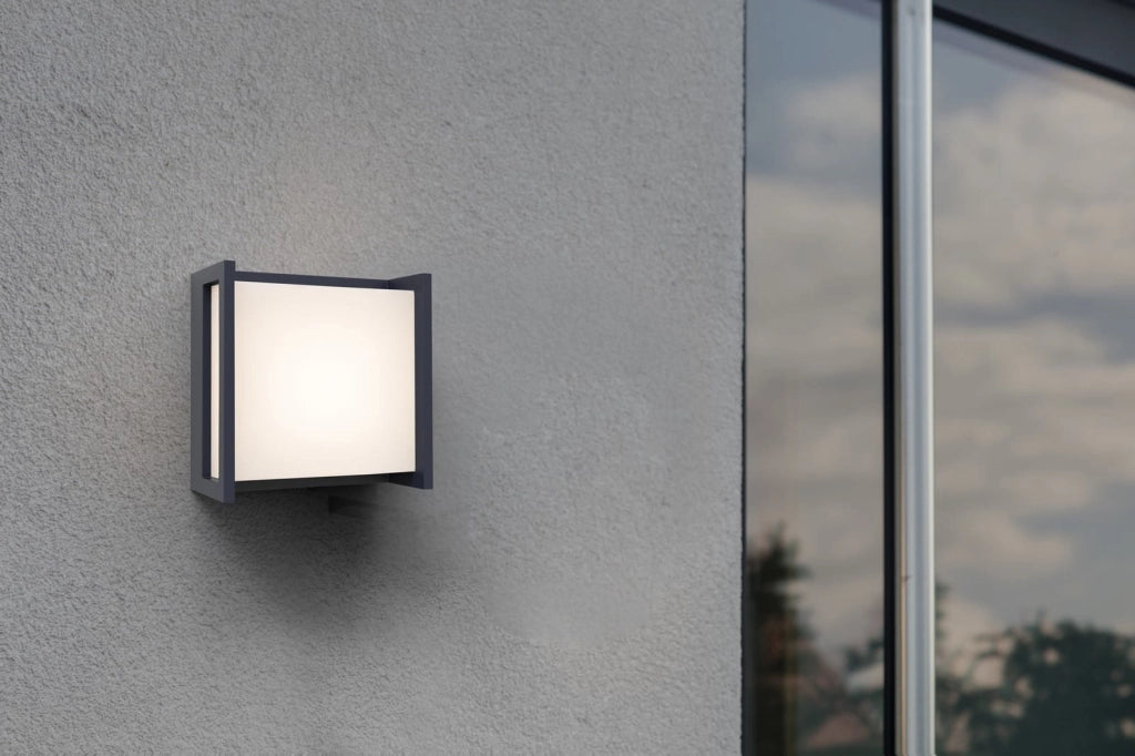 Applique esterna QUBO antracite Lutec LED 8W 3000K IP54