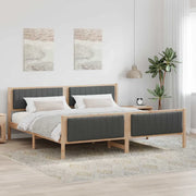 Struttura del Letto marrone e grigio scuro 200 x 200 cm 3394299