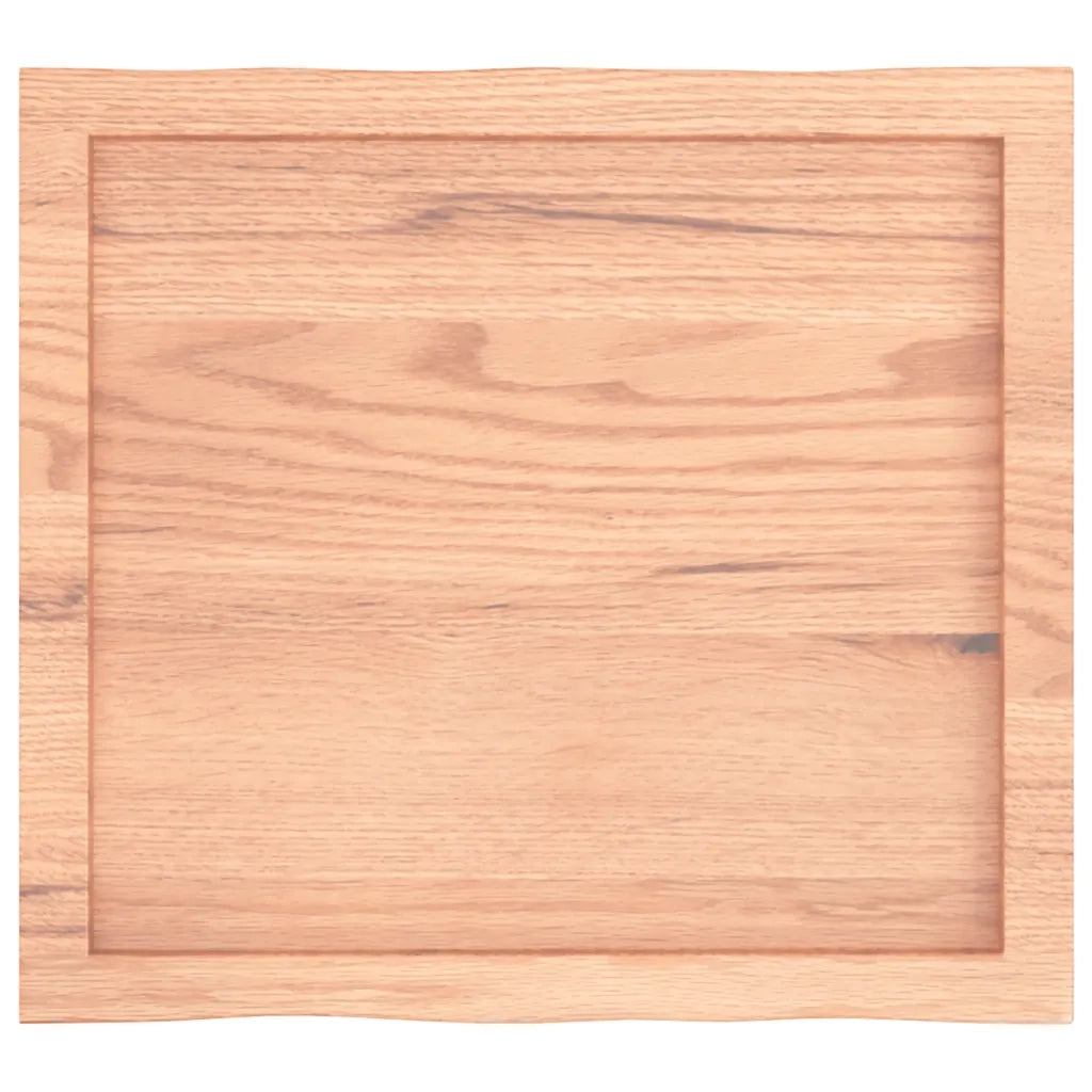 Piano Tavolo Marrone Chiaro 60x50x(2-4) cm Rovere Non Trattato 363933