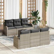 Set Divano da Giardino Grigio chiaro 55 x 55 x 37 cm polyrattan