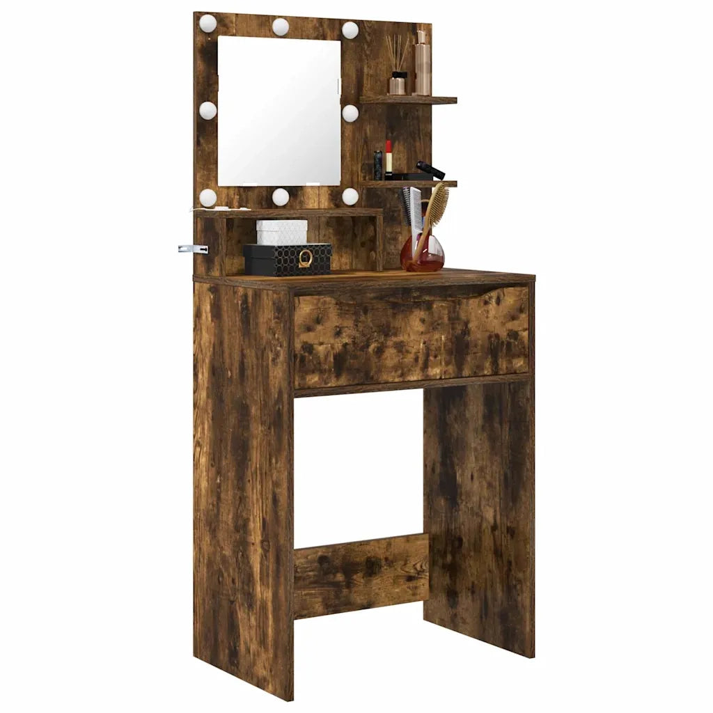 Tavoli da Trucco per Camera da Letto con cassetto Rovere fumé