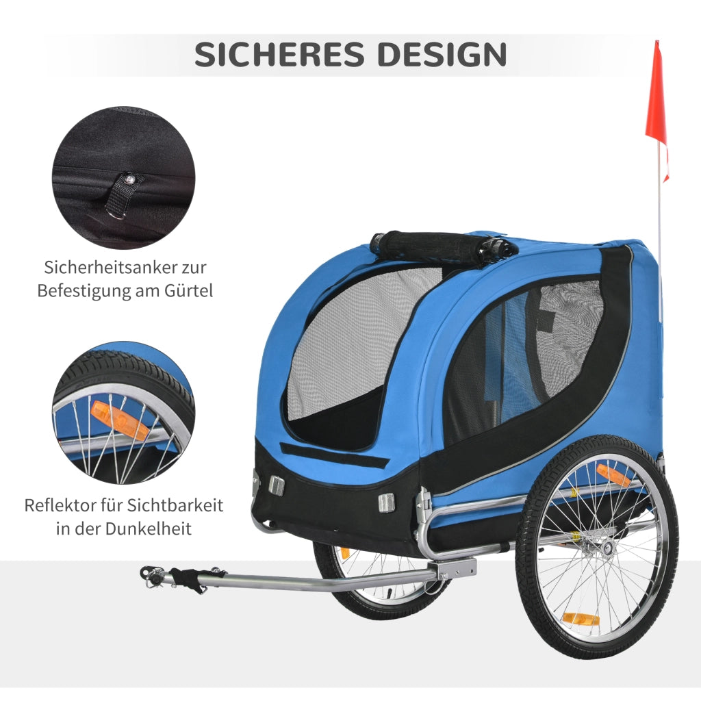 Trasportino per Cani Bici ¨C zephmum ¨C Blu e Nero