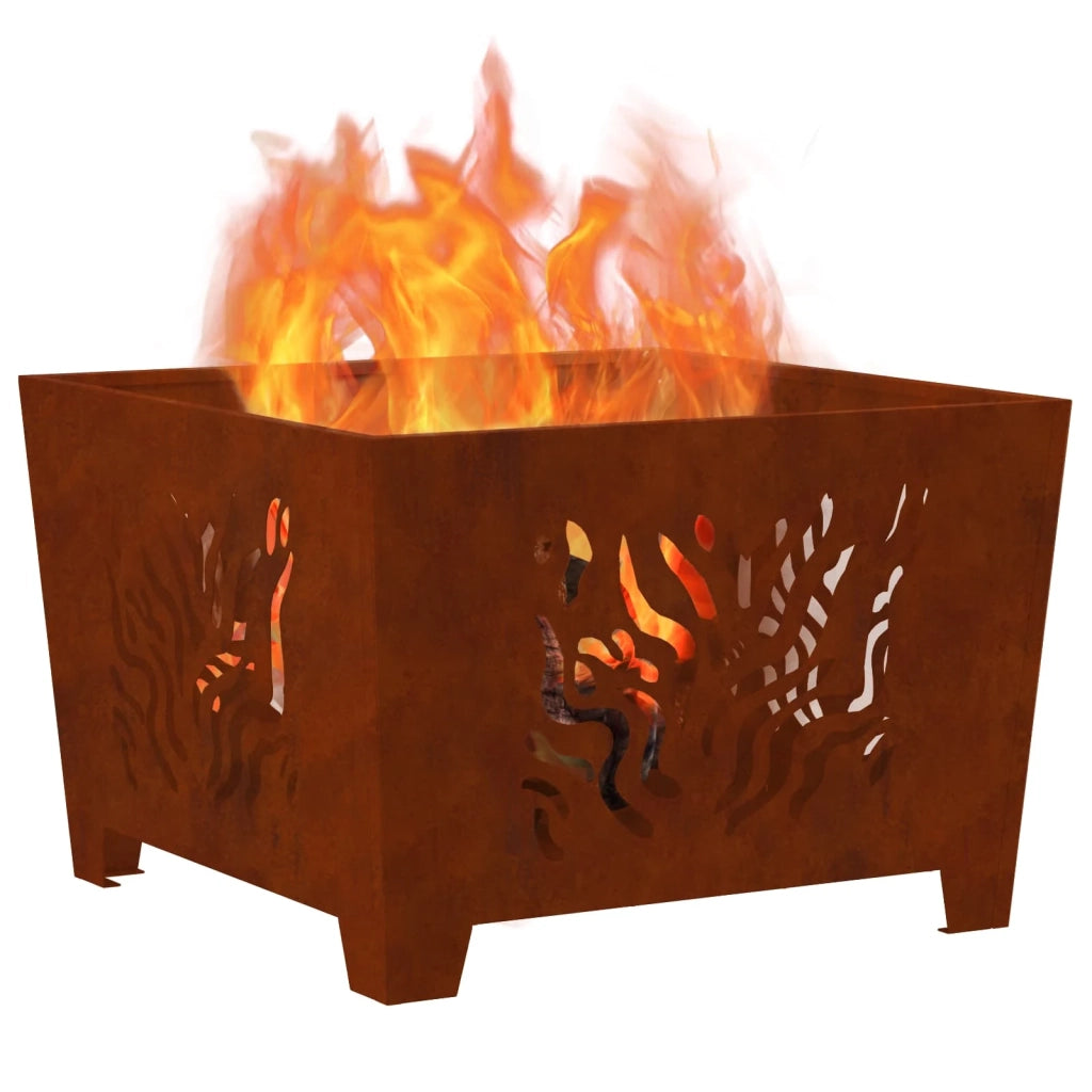 Focolare Marrone 60 x 60 x 40 cm acciaio corten 858915