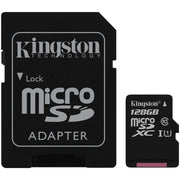Scheda di memoria 128 GB KINGSTON Velocità UHS-I di Classe 10 con Adattore SD