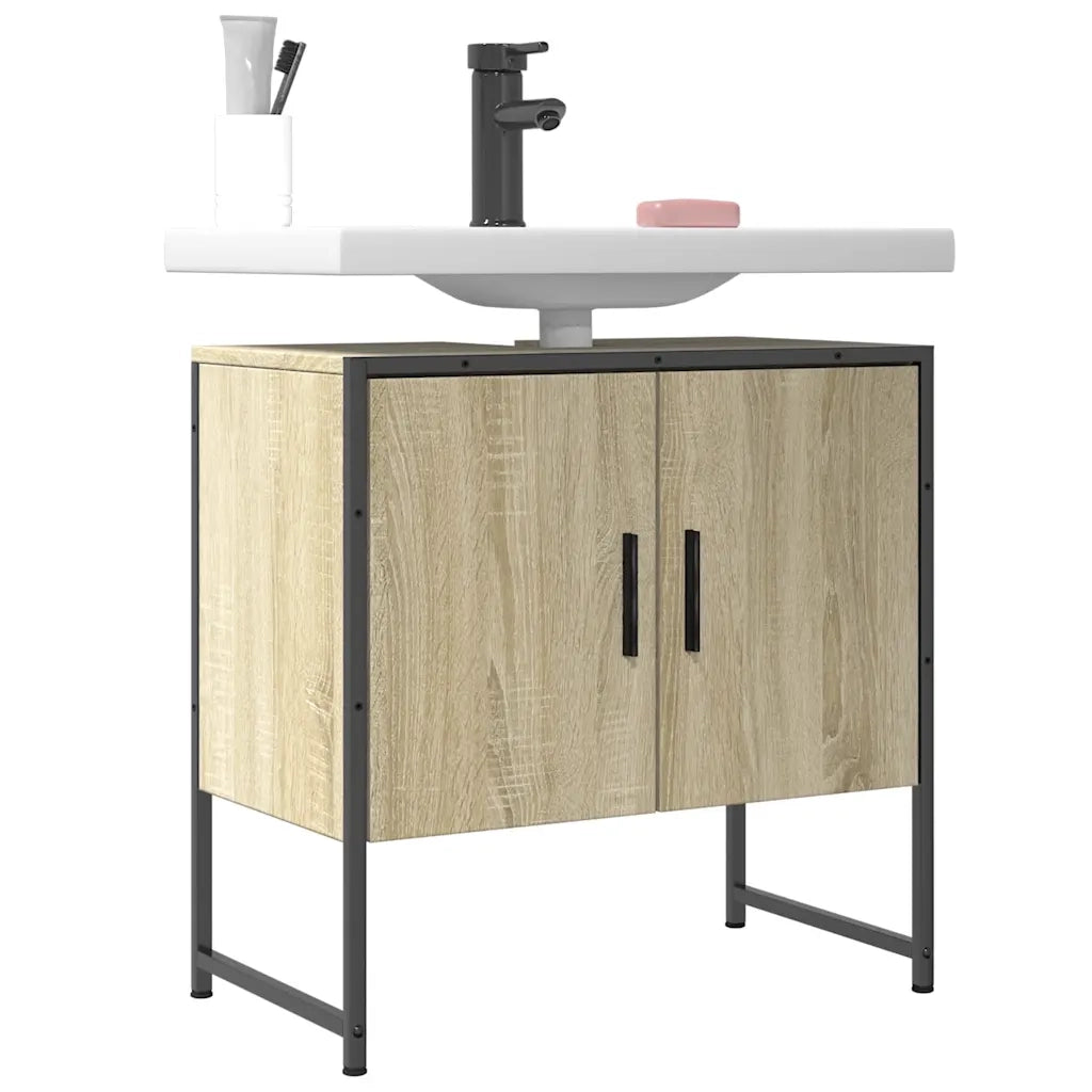 Mobile Lavabo Bagno Rovere Sonoma 60x33x60 cm Legno Multistrato 842457
