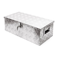 Baule in alluminio portattrezzi Cassa Box per attrezzi utensili 76x32x24,5cm