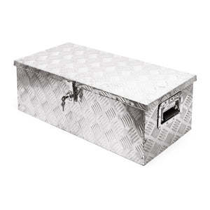 Baule in alluminio portattrezzi Cassa Box per attrezzi utensili 76x32x24,5cm