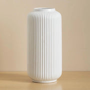 Vaso Ceramico Bianco - 25 cm - Rivestito - Moderno - Vasi - Ceramica