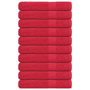 Asciugamani 10 pz Rossi 100x200 cm 360 g/mÂ² 100% Cotone