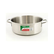 Casseruola bassa per induzione con 2 manici in acciaio inox Diametro 40 cm