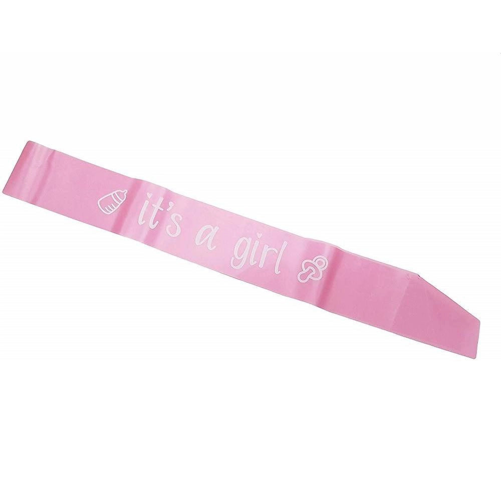 Trade Shop - Fascia Scritta It's A Girl Rosa Nascita Decorazione Gadget Feste Baby Shower Party -
