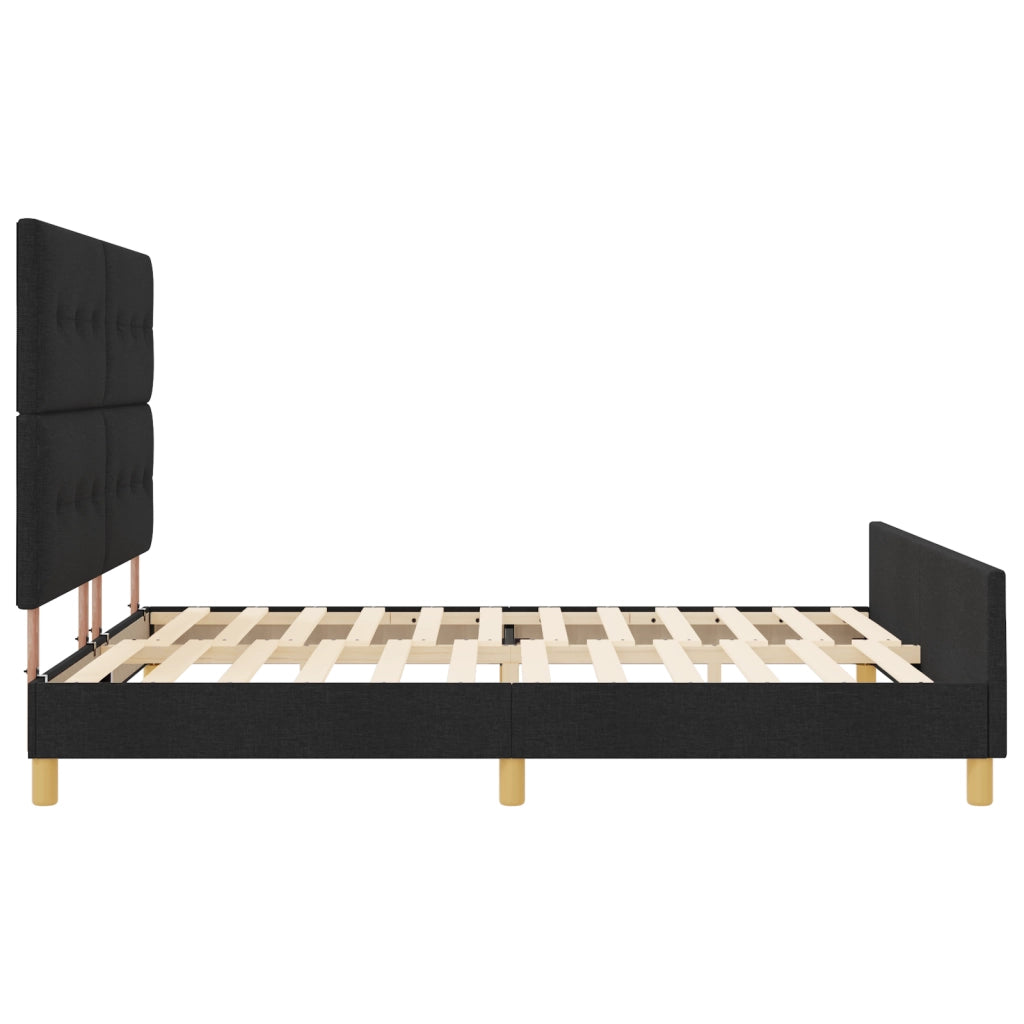 Struttura Letto  Nera 180x200 cm in Tessuto