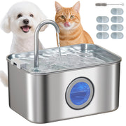 Fontana per Gatti 3,2L ¨C zephmum ¨C Silenziosa con Filtro a Carbone Attivo