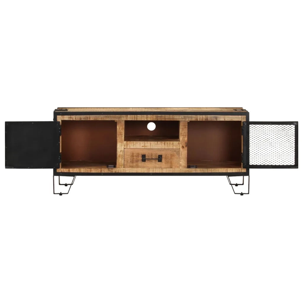 Mobile TV | Armadietto TV | Mobile Porta TV 110x31x46 cm in Legno di Mango Grezzo
