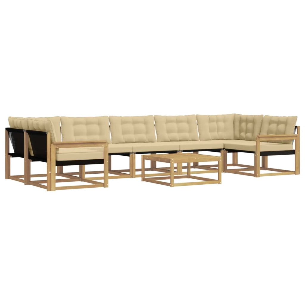 Set di divani da esterno 8 pcs Bianco e Beige 79 x 79 x 37 cm 3388511
