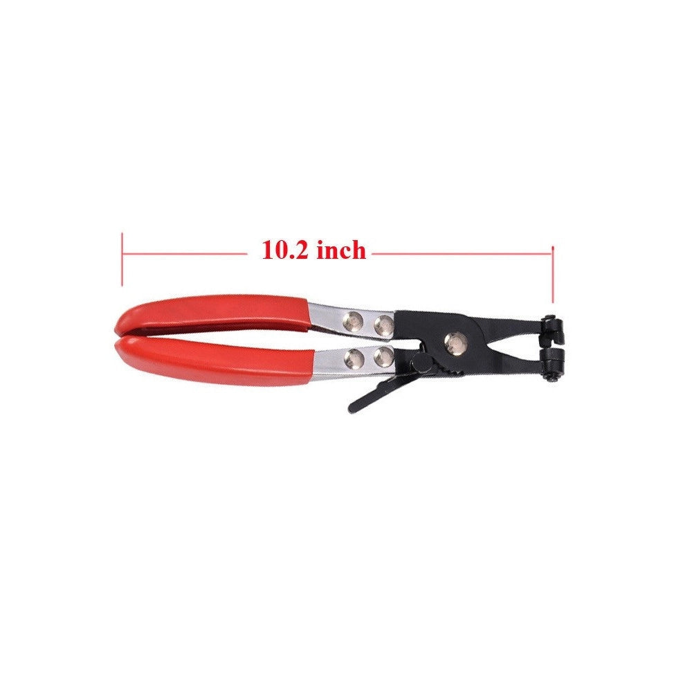Trade Shop - Pinza Fascette Morsetti Stringitubi Tubo Clic Banda Piatta Auto 45° 210mm -