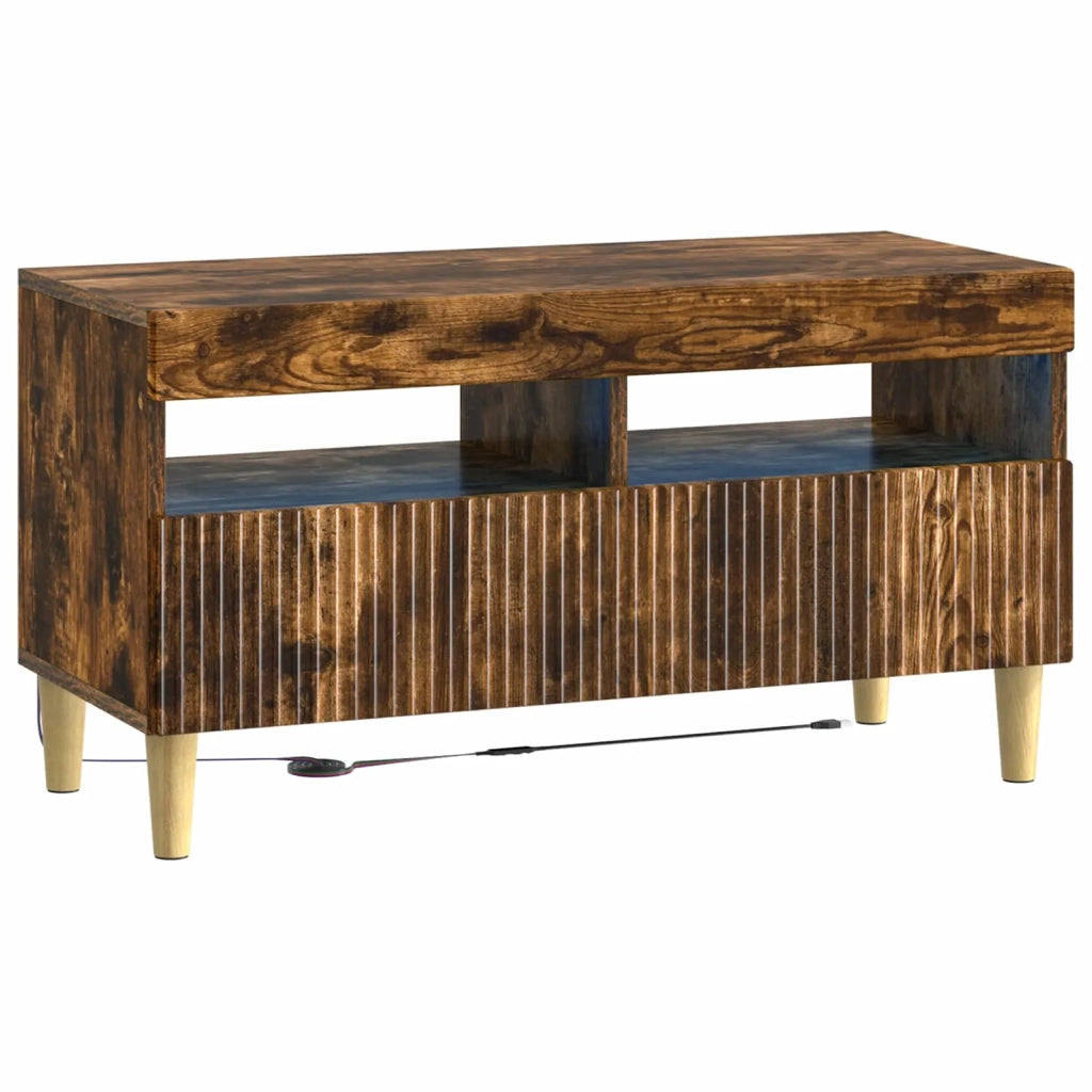 Mobile TV LED a 5 pezzi Rovere Fumo Legno ingegnerizzato 3416603