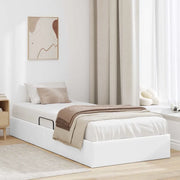 Letto con Contenitore Bianco Puro 100 x 190 cm Similpelle 3369969