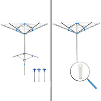 ProPlus Stendibiancheria Rotante con Piede Grigio in Metallo
