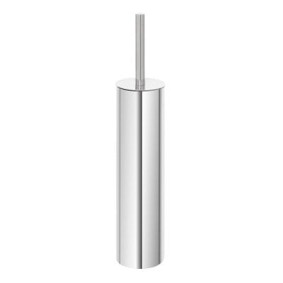 Portascopino tondo slim in acciaio inox 304 setole nere e secchio estraibile