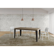 Tavolo allungabile 200/460x90 cm Flame Premium telaio Antracite - Tortora