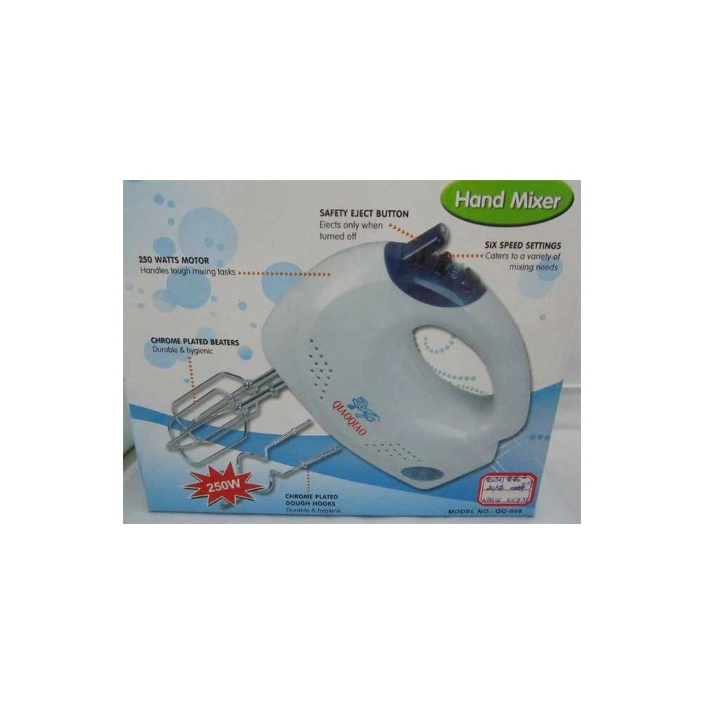 Trade Shop - Frullatore Mixer Sbattitore Con Doppie Fruste 250w Super Leggero 6 Velocita' -