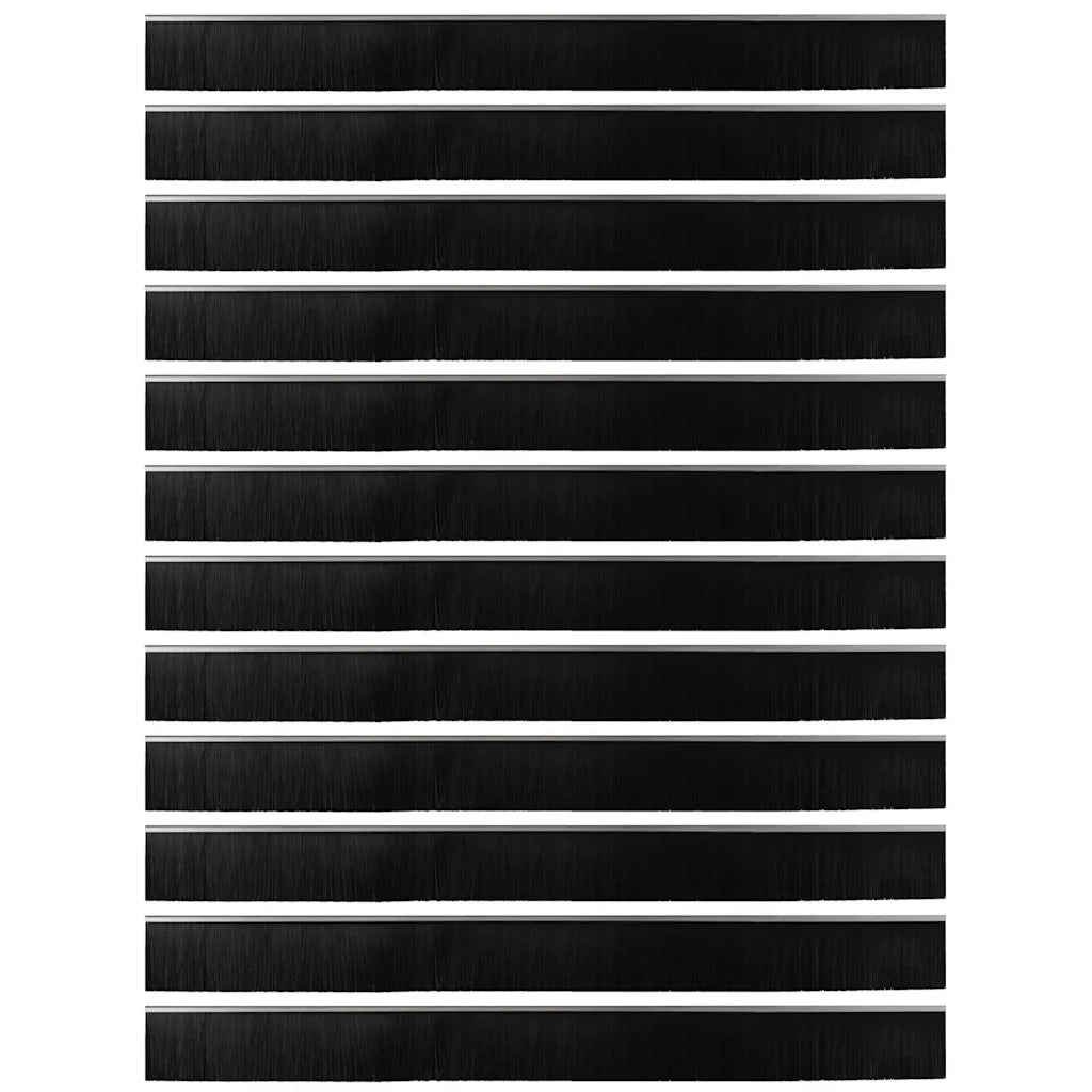 Spazzole per porte a vite 12 pcs Argento 100 cm