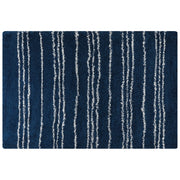 Tappeto polipropilene blu bianco 200 x 300 cm a strisce soggiorno camera da letto