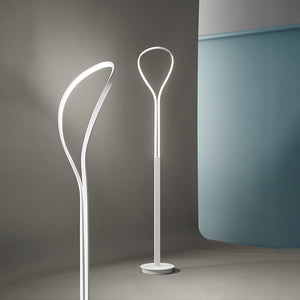 Piantana Moderna Blossom Metallo Bianco Acrilico Led 32W 3000K