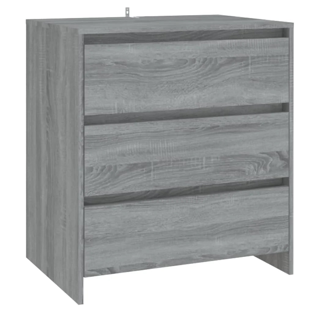 Buffet credenza cassettiera armadio mobile contenitore organizer per cucina soggiorno salotti 3 pezzi legno ingegnerizzato Sonoma grigio 02_0037184