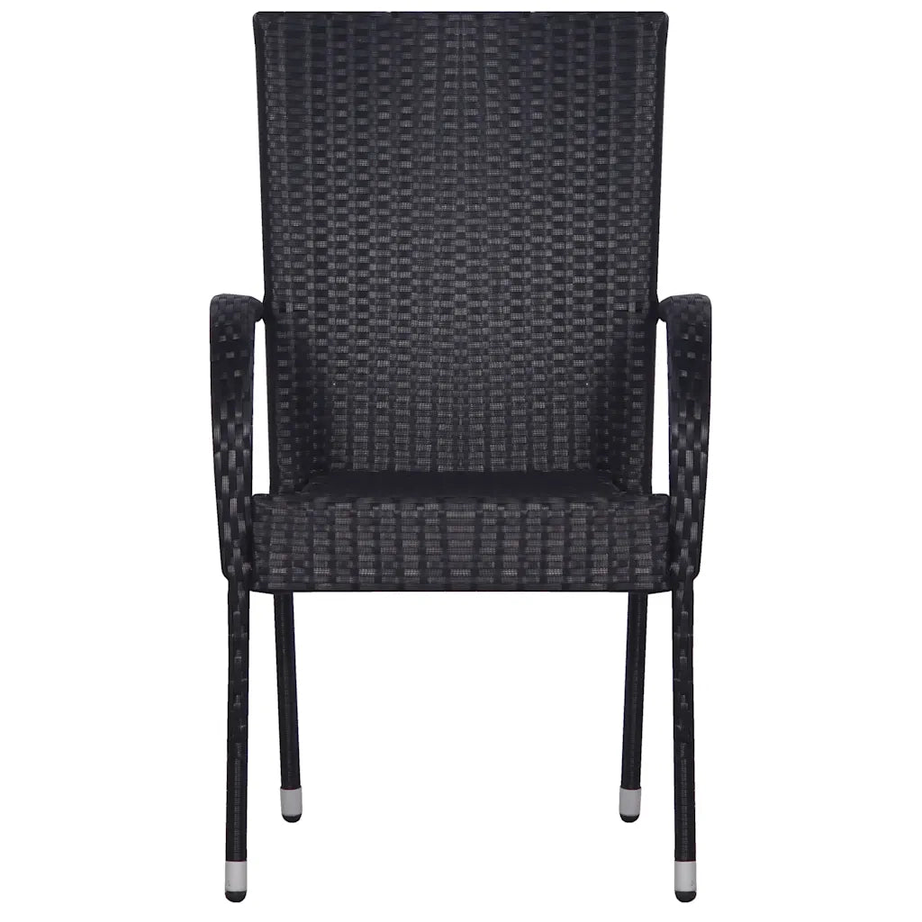 Set Mobili da Pranzo per Giardino 7 pz Nero cod mxl 44795