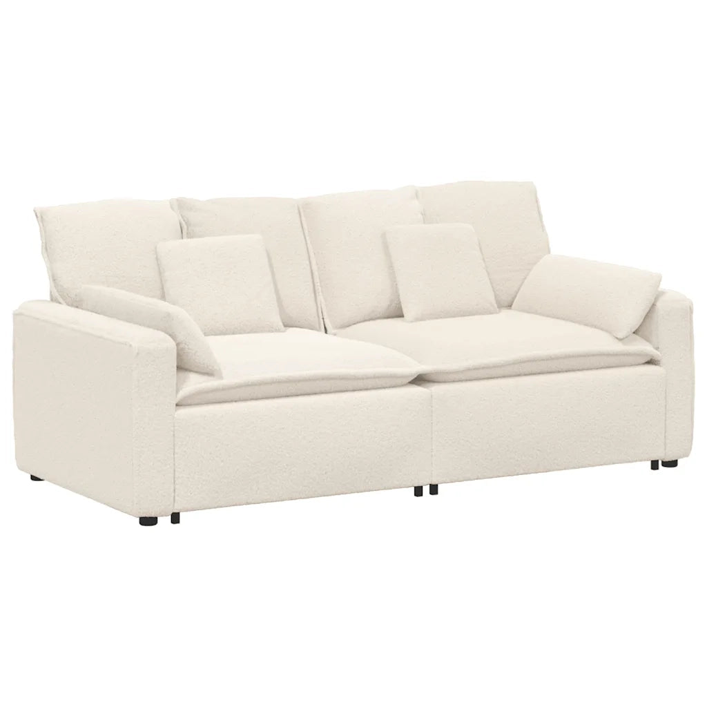 vidaXL Divano Modulare con Cuscini Crema