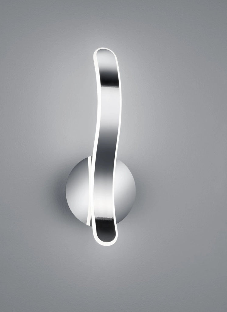 PARMA APPLIQUE LED 11W 1400lm, 4000K CROMO CON DIMMERAZIONE AD INTERRUTTORE H.39CM