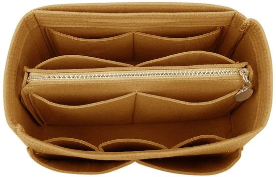 Organizzatore di velluto con cintura, adatto per la borsa Speedy Neverfull, Forma borsa, marrone, grande