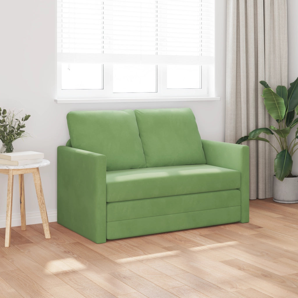 Divanetto Verde Chiaro Tessuto, Legno Divano per Due Divanetto